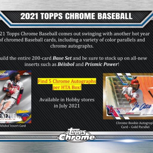 2021 Topps Chrome Baseball Jumbo Box