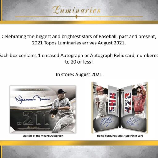 2021 Topps Luminaries Baseball Hobby Box