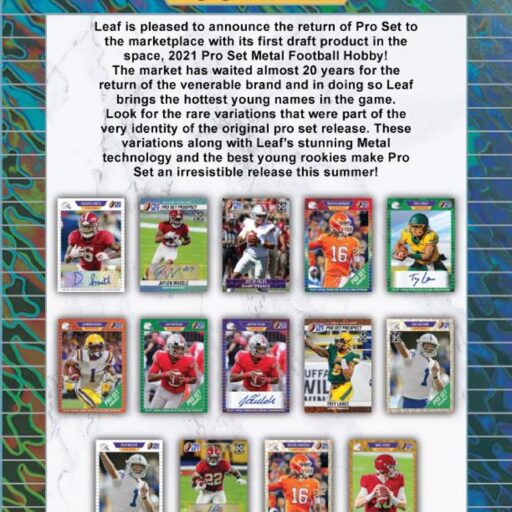 2021 Leaf Pro Set Metal Football Hobby Box