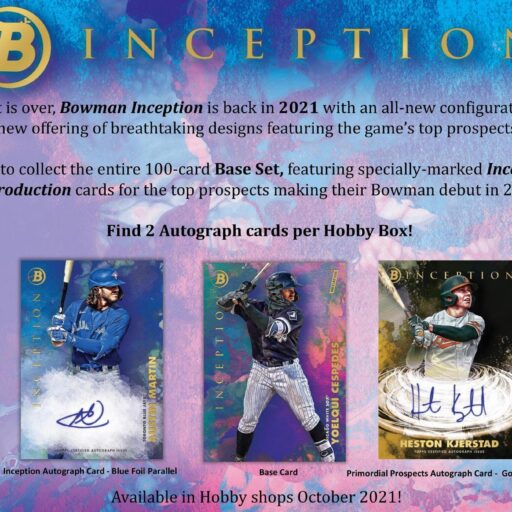 2021 Bowman Inception Baseball Hobby Box
