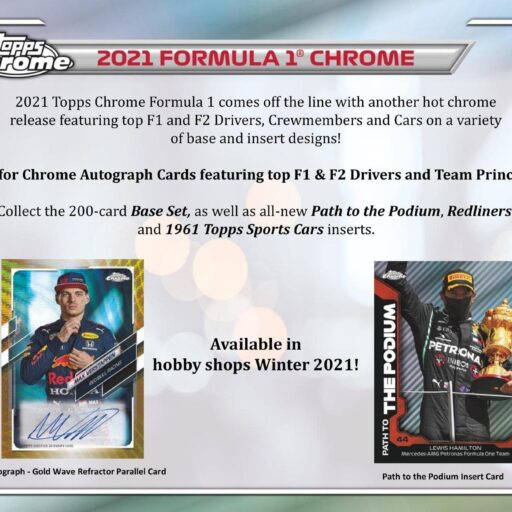 2021 Topps Chrome Formula 1 Racing Hobby Box
