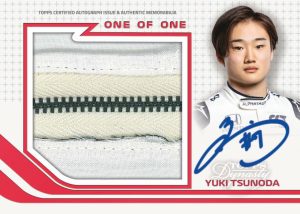Autograph Suit Zipper Relic Jumbo Variation, Yuki Tsunoda