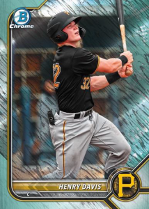 Chrome Prospect Card - Aqua Shimmer Refractor Parallel, Henry Davis