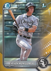 Chrome Prospect Card - Gold Refractor Parallel, Colson Montgomery