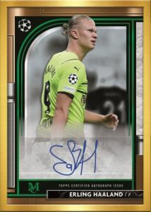 Framed Autographs Gold Parallel, Erling Haaland