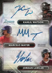 Triple Refractor Autograph, Kahlil Watson, Marcelo Mayer, Jordan Lawlar