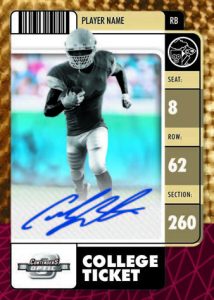 CONTENDERS OPTIC COLLEGE TICKET Autograph Gold Vinyl