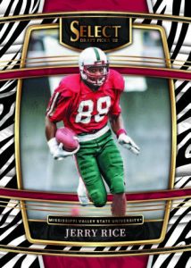 BASE CONCOURSE ZEBRA PRIZM, Jerry Rice