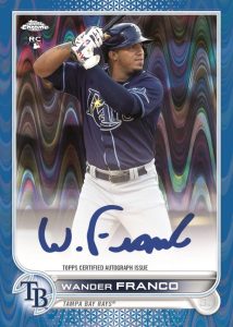 Chrome Autograph - Blue RayWave Refractor, Wander Franco