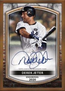 Framed Hall of Fame Autograph Card, Derek Jeter