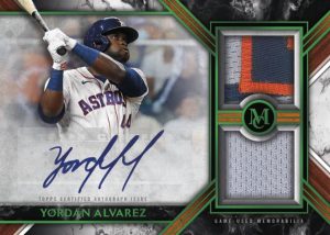 Single Player Signature Swatches Dual Relic Auto Card, Yordan Alvarez