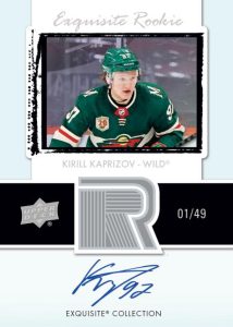 2020-21 Upper Deck Clear Cut Hockey- EXQUISITE ROOKIES Regular, Kirill Kaprizov
