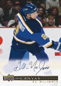2020-21 Upper Deck SP Signature Edition Legends Hockey- UD CANVAS LEGENDS Auto Parallel, Al MacInnis
