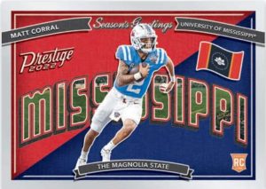 2022 Panini Prestige H2 Football- Seasons Greetings, Matt Corral