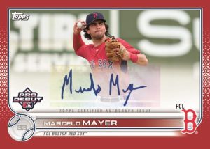 Pro Debut Autographs –Red Parallel, Marcelo Mayer