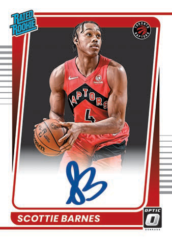 2021-22 Panini Donruss Optic H2 Basketball- RATED ROOKIES SIGNATURES, Scottie Barnes