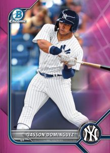 Prospect Card -Fuchsia Pink Vapor Refractor Parallel, Jasson Dominguez