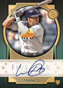 Five Star Base Autograph Card –Aqua Parallel, Wander Franco