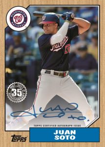 2022 Topps Update Series Baseball - 1987 Topps Baseball Autograph Card, Juan Soto