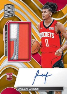 2021-22 Panini Spectra Basketball- ROOKIE JERSEY AUTOGRAPHS GOLD, Jalen Green