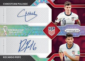 2022 Panini Prizm FIFA World Cup QATAR Breakaway Soccer - DUAL SIGNATURES PRIZMS BREAKAWAY, Pepi, Pulisic