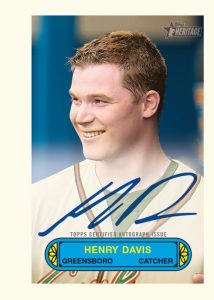 1973 Topps Baseball Pin-Up Poster Card Autograph, Henry Davis