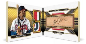 2022 Topps Triple Threads Baseball - Triple Threads Bat Nameplate Book Card, Ronald Acuna Jr