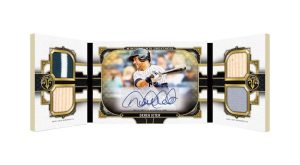 Triple Threads Windows into Greatness Autograph Relic Book Card, Derek Jeter