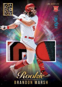 2022 Panini Capstone Baseball - ROOKIE DUAL MATERIALS HOLO GOLD, Brandon Marsh