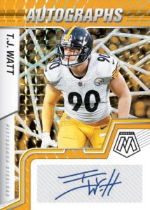 2022 Panini Mosaic Hobby Football - AUTOGRAPHS MOSAIC MOSAIC GOLD, TJ Watt