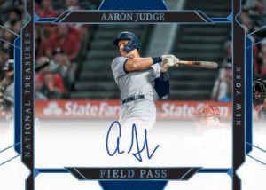 FIELD PASS SIGNATURES HOLO PLATINUM BLUE, Aaron Judge