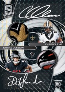 DUAL PATCH AUTOGRAPHS BLACK LIGHT, Drake London & Chris Olave