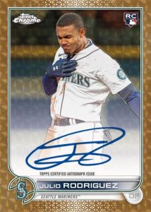 2022 Topps Chrome Updates Baseball - Autograph Card, SuperFractor, Julio Rodriguez