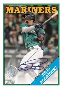 1988 Topps Baseball Autograph Card, Julio Rodriguez