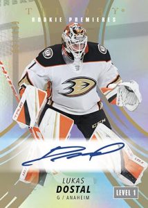 2022-23 Upper Deck Trilogy Hockey - COMMON ROOKIES Gold Auto Parallel, Lukas Dostal