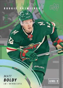 UNCOMMON ROOKIES Green Parallel, Matt Boldy