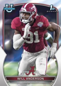 2022 Bowman University Chrome Football - Base Card, Will Anderson