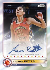 Chrome Autograph Card, Lauren Betts