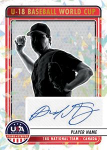 U-18 BASEBALL WORLD CUP CANADA SIGNATURES CRYSTALS