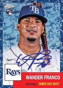 Autograph Card, Platinum Toile Cream Blue Refractor Parallel, Wander Franco