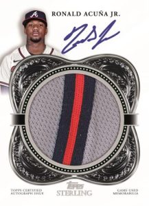 Topps Sterling Splendor Jumbo Patch Autograph Card, Ronald Acuna Jr