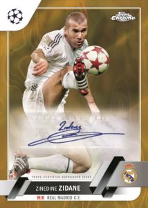 Chrome Autograph –Gold Lava Refractor Parallel, Zinedine Zidane
