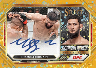 OCTAGON ACTION SIGNATURES GOLD DISCO PRIZM, Khamzat Chimaev