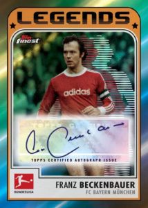 2022 23 Topps Finest Bundesliga Soccer Finest Bundesliga Legends Autograph Franz Beckenbauer