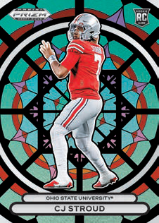 2023 Panini Prizm Draft Picks Collegiate Football - STAINED GLASS, CJ Stroud