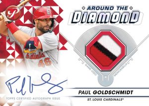 Around The Diamond Autograph Relic –Red Refractor, Paul Goldschmidt