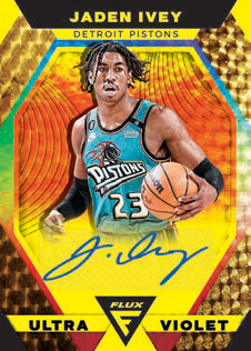 2022-23 Panini Flux Basketball - ULTRAVIOLET SIGNATURES GOLD VINYL, Jaden Ivey