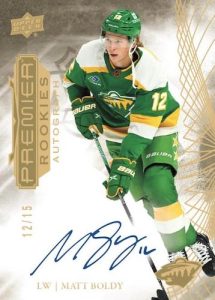 2022 23 Upper Deck Premier Hockey Matt Boldy Card – 2022-23 Upper Deck Premier Hockey