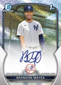 Chrome Prospect Autograph – Mini-Diamond Refractor, Brandon Mayea
