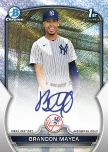 Brandon Mayea Refractor Autograph - 2023 Bowman Chrome Baseball